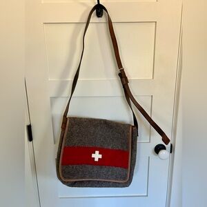 Authentic Wool Swiss Army Blanket Messenger Bag